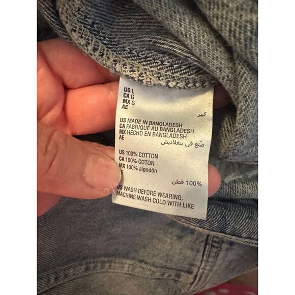 Women's Style & Co Denim Jean Jacket, L, Blue - Picture 7 of 9